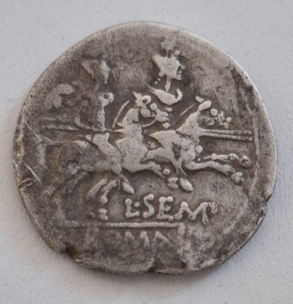 Denar roman, revers